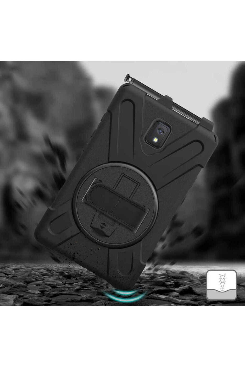 Galaxy Tab Active 3 T577 Zore Defender Tablet Silikon - Siyah