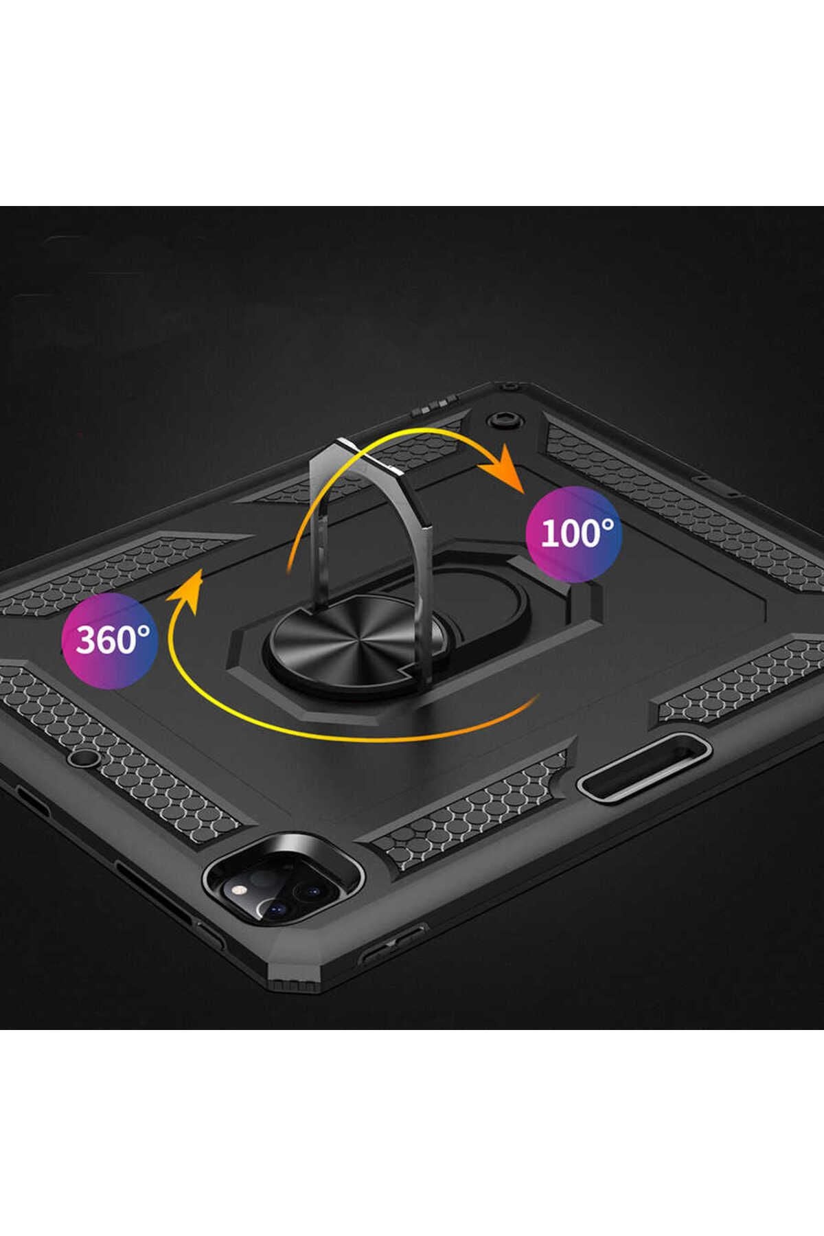 iPad Pro 12.9 2020 (4.Nesil) - Uyumlu Uyumlu Zore Tablet Vega Kapak-Kırmızı