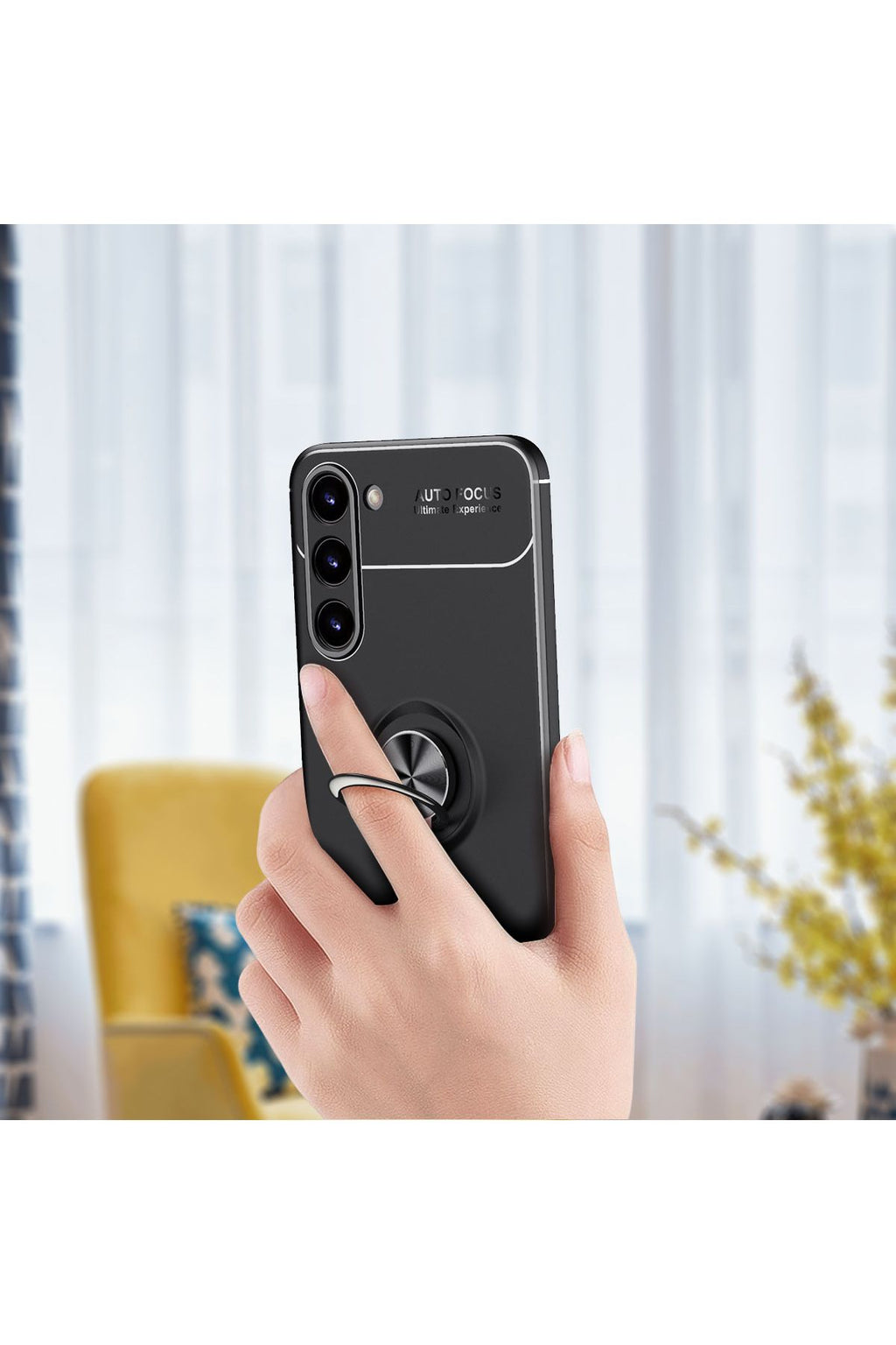 Galaxy S23 Uyumlu Zore Ravel Silikon Kılıf-Siyah