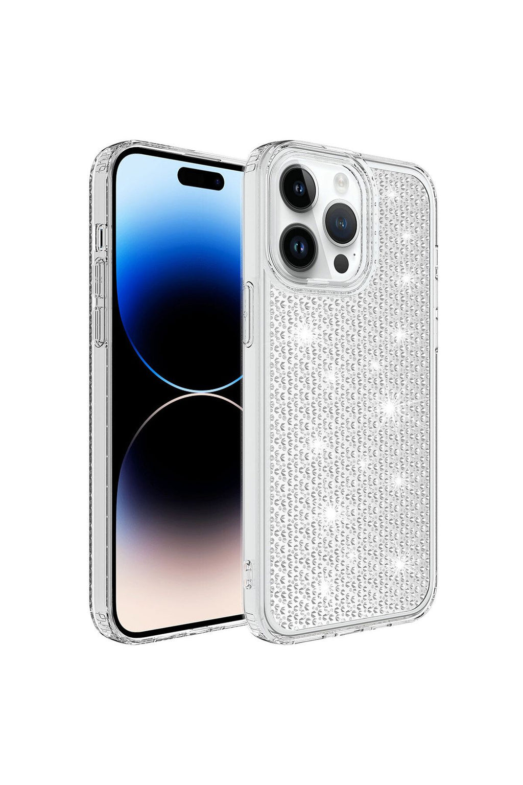 iPhone 14 Pro Uyumlu AiHTTgli Parlak Tasarımlı Zore Snow Kılıf-Siyah