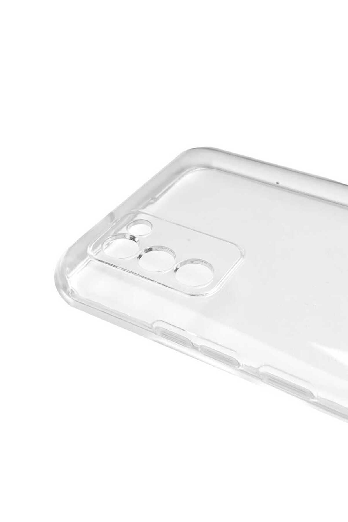Galaxy A02S Kılıf RNTC Kamera Korumalı Süper Silikon Kapak - Renksiz