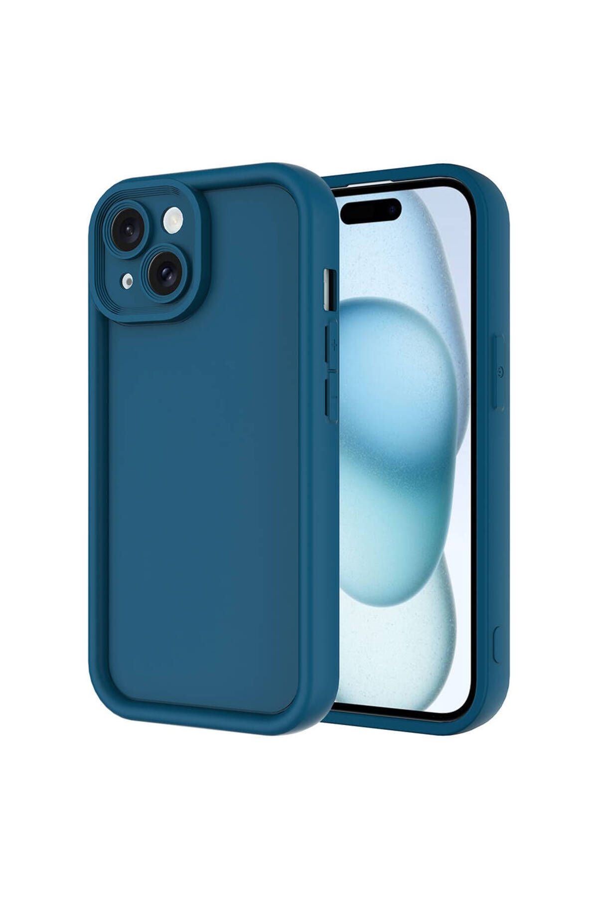 iPhone 15 Uyumlu PAT Kılıf Kamera Korumalı Zore Ananas Kapak-Mürdüm