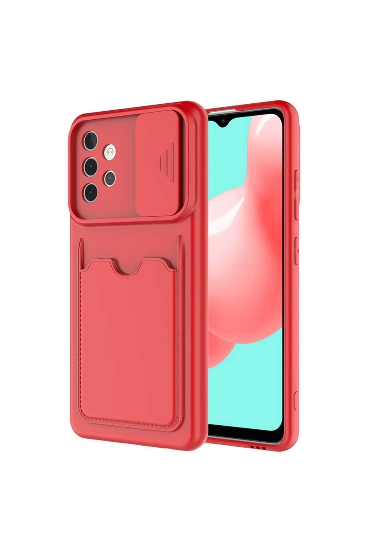 Galaxy A32 4G Kılıf Zore Kartix Kapak - Kırmızı