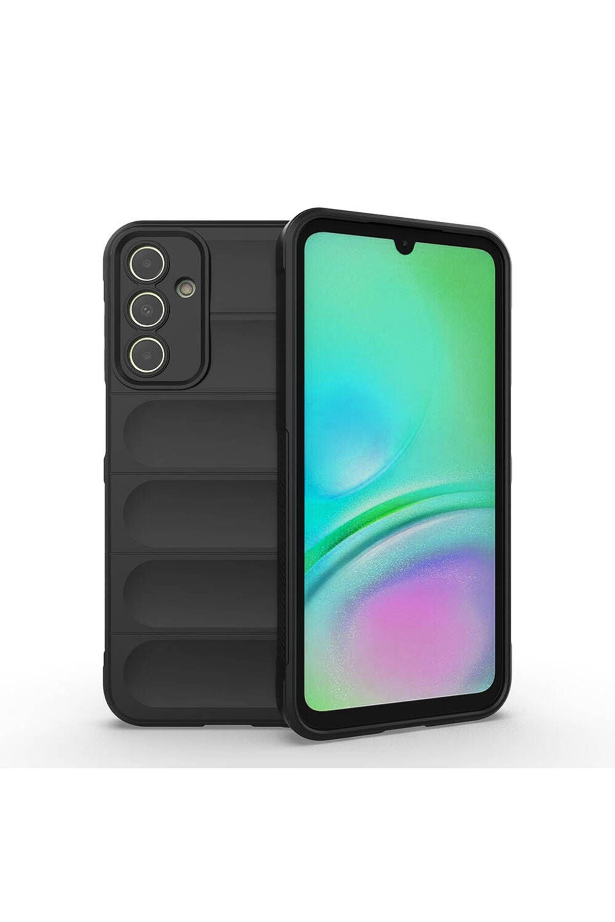 Galaxy A15 Kılıf Esnek TPU Oyuklu Arka Yüzey Tasarımlı Zore Etnik Silikon Kapak - Kırmızı