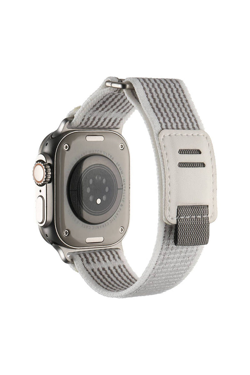 Apple Watch Ultra 49mm Hasır Kordon Zore KRD-106 Strap Kayış-Siyah-Gri