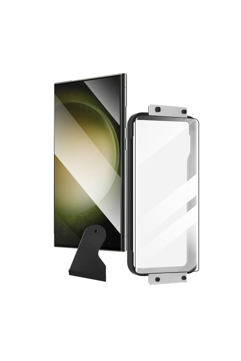 Galaxy S24 Ultra Zore Hizalama Aparatlı Estek Easy Body Ekran Koruyucu-Siyah