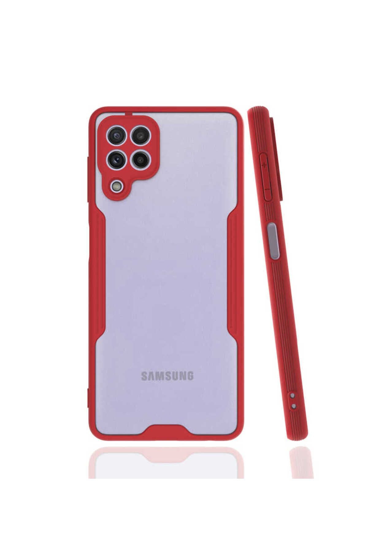 Galaxy A22 4G Kılıf RNTC Parfe Kapak - Kırmızı