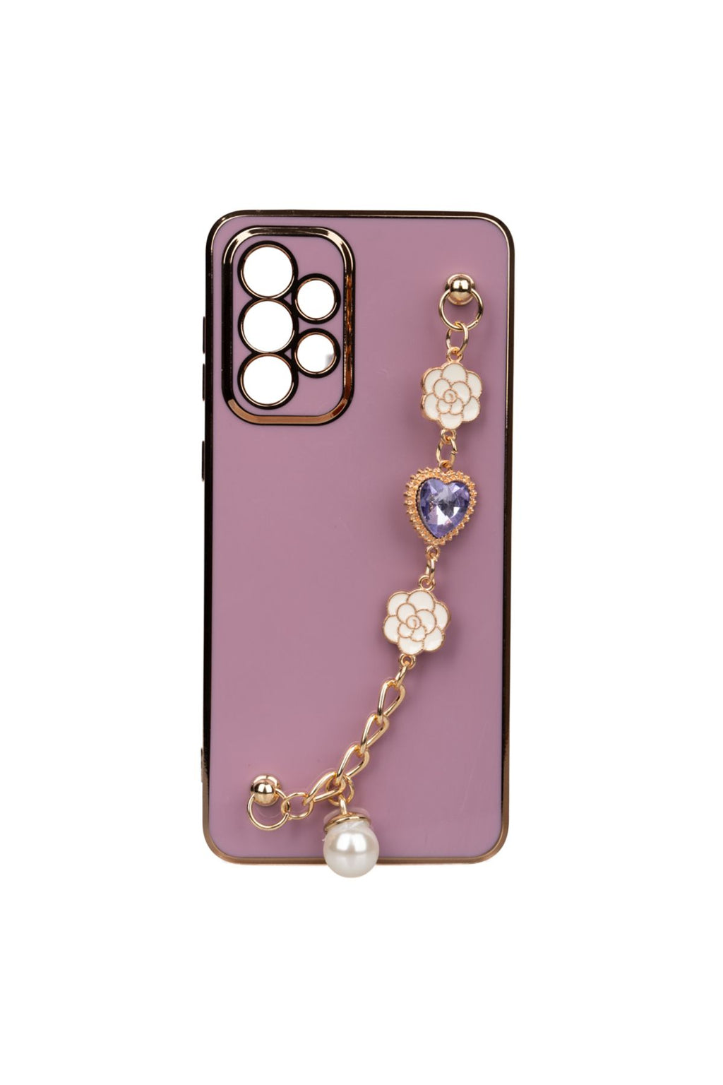 Galaxy A33 5G Kılıf El Tutamaçlı Kamera Korumalı Zore Taka Silikon Kapak - Mor