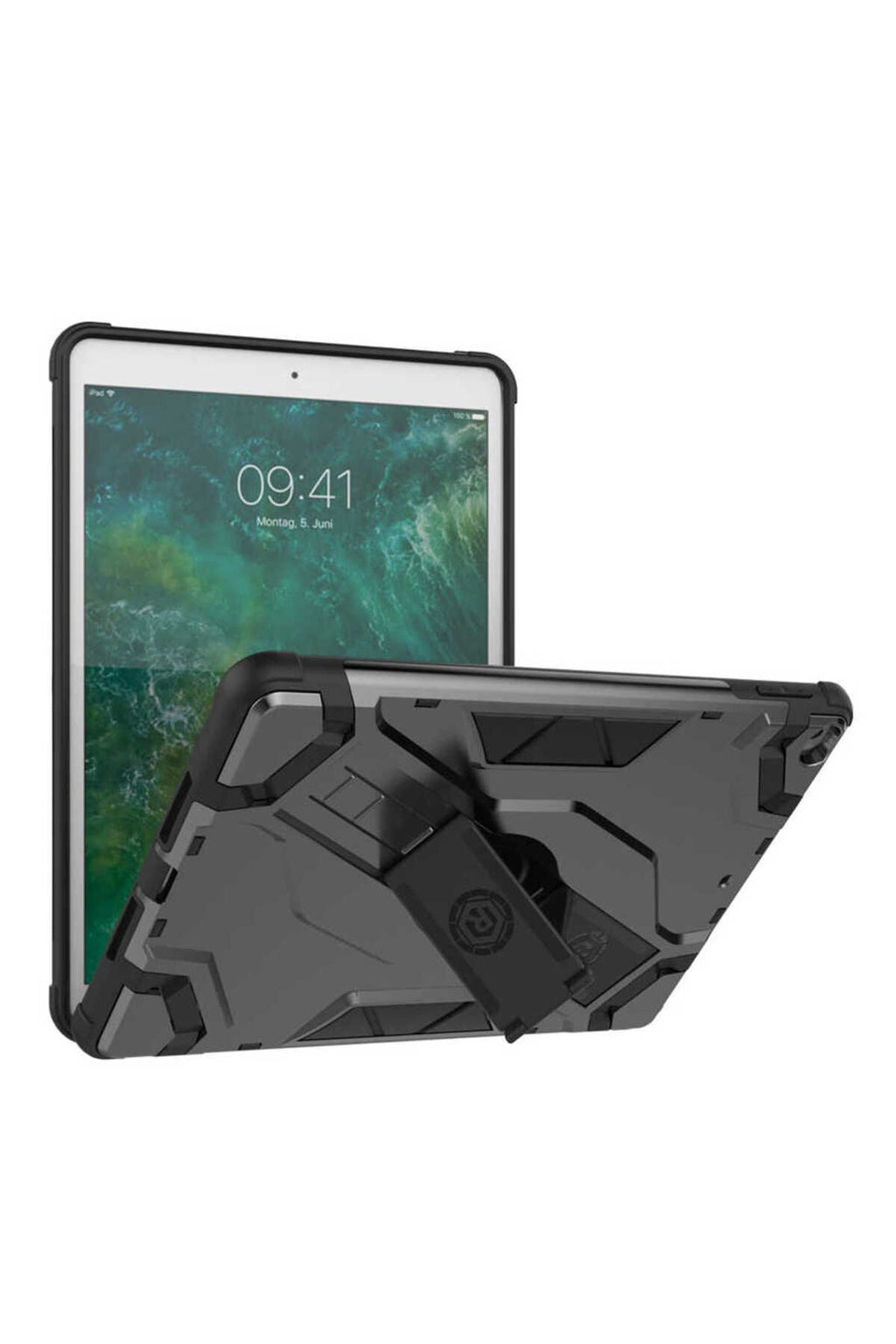 iPad 9.7 2018 (6.Nesil) AKAV Defens Tablet Silikon - Siyah