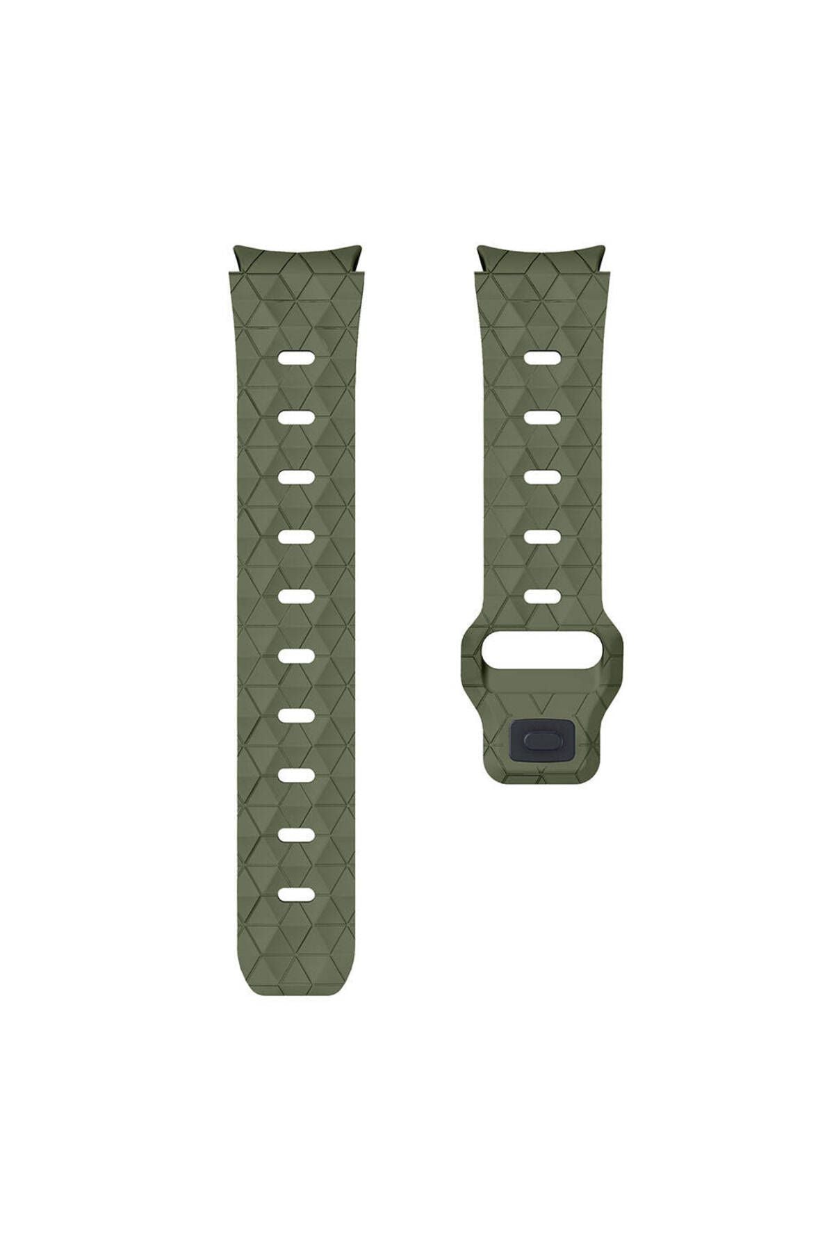 Galaxy Watch 6 44mm Zore KRD-116 20mm Futbol Desenli Spor Tasarımlı Silikon Kordon-Yeşil