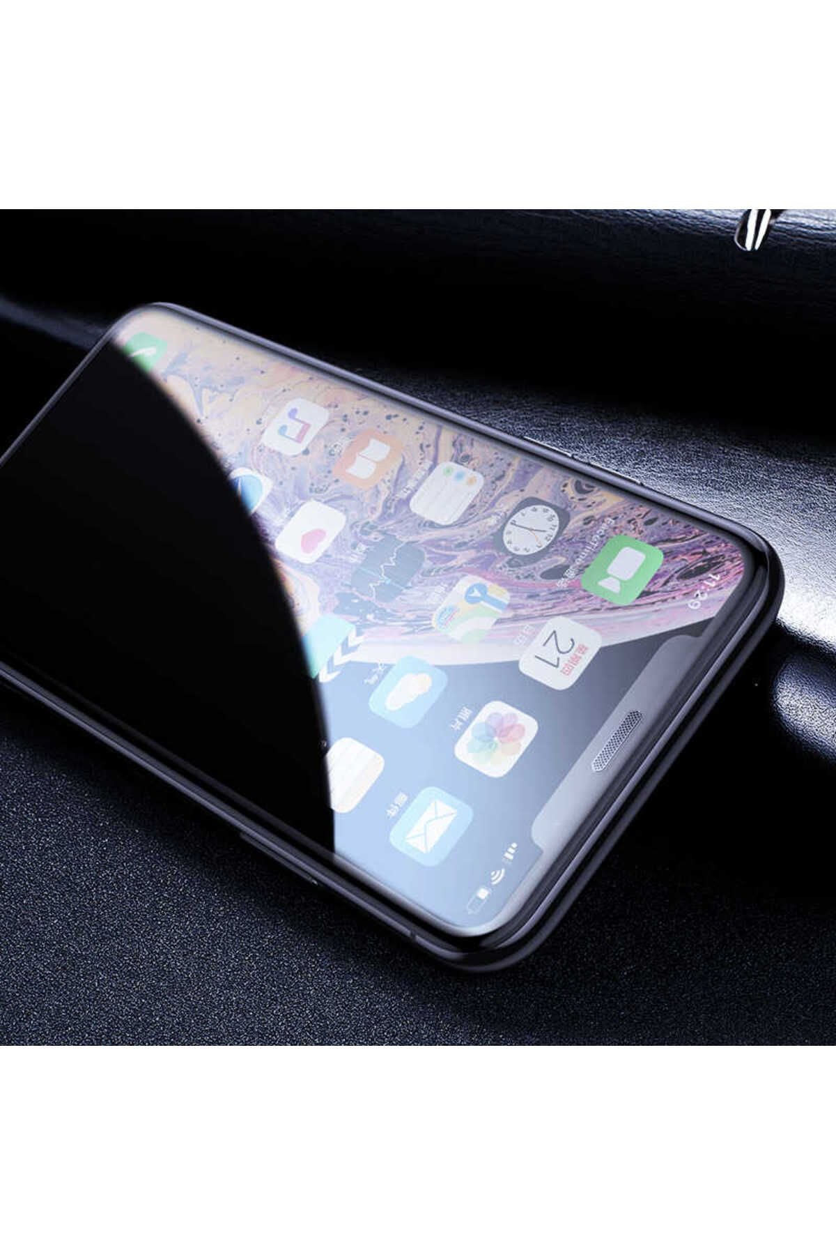 iPhone 15 Uyumlu Zore Anti-Dust Privacy Temperli Ekran Koruyucu