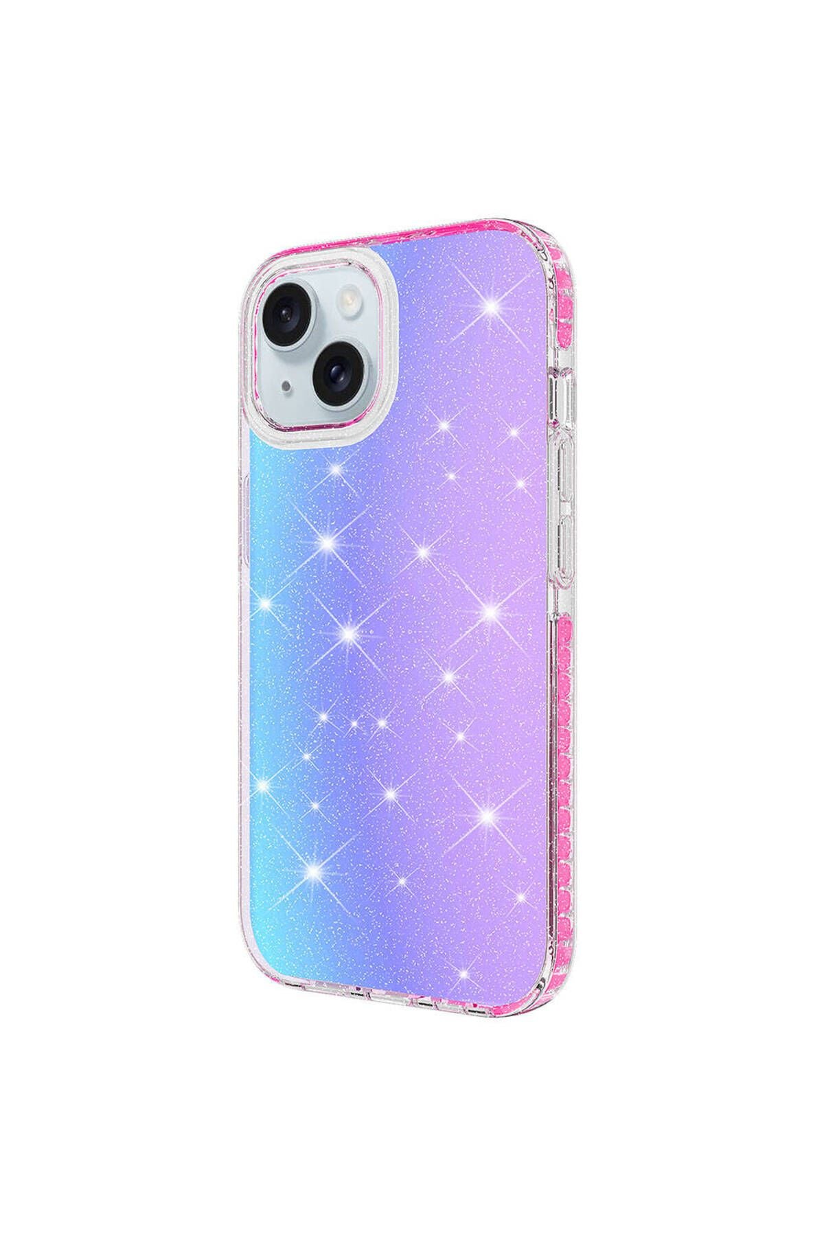 iPhone 15 Uyumlu Parlak Renk Geçişli CSM Zore Velle Kılıf-Pembe