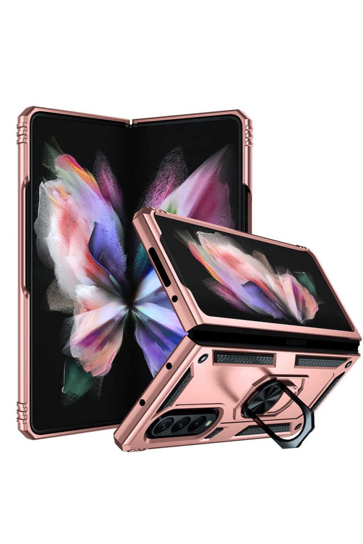 Galaxy Z Fold 3 Kılıf Zore Vega Kapak - Rose Gold
