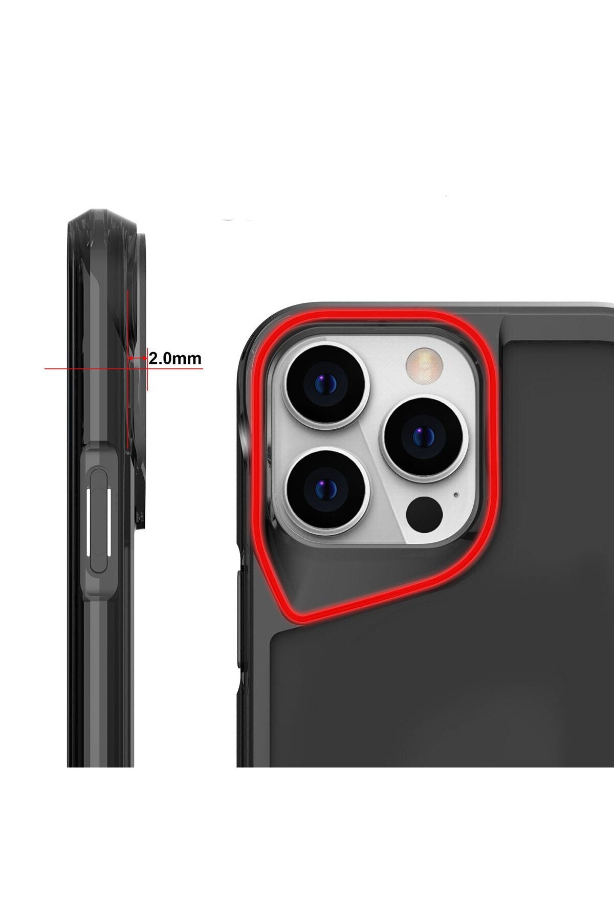 iPhone 15 Pro Uyumlu Zore T-Max Kılıf-Renksiz