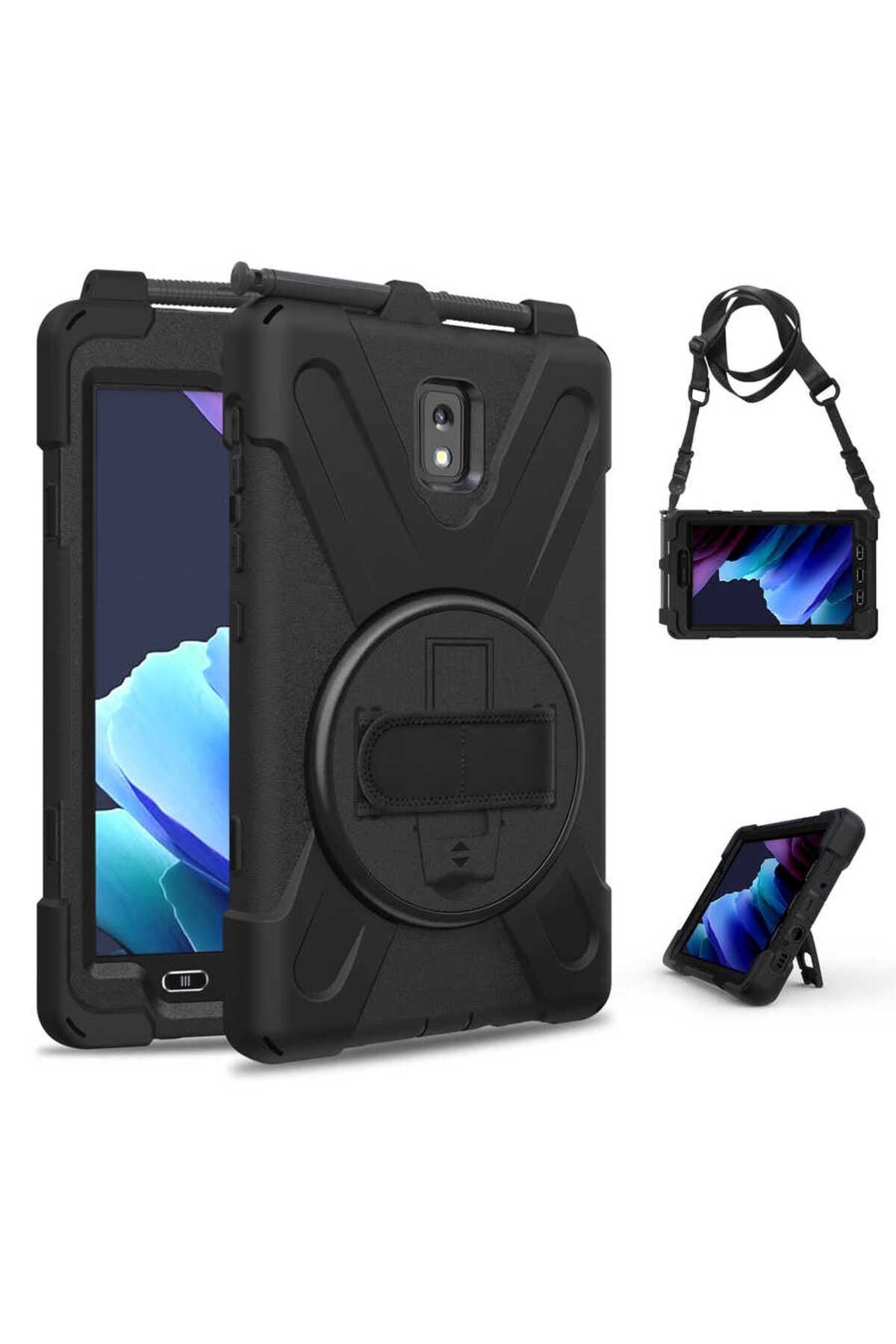 Galaxy Tab Active 3 T577 Zore Defender Tablet Silikon - Siyah