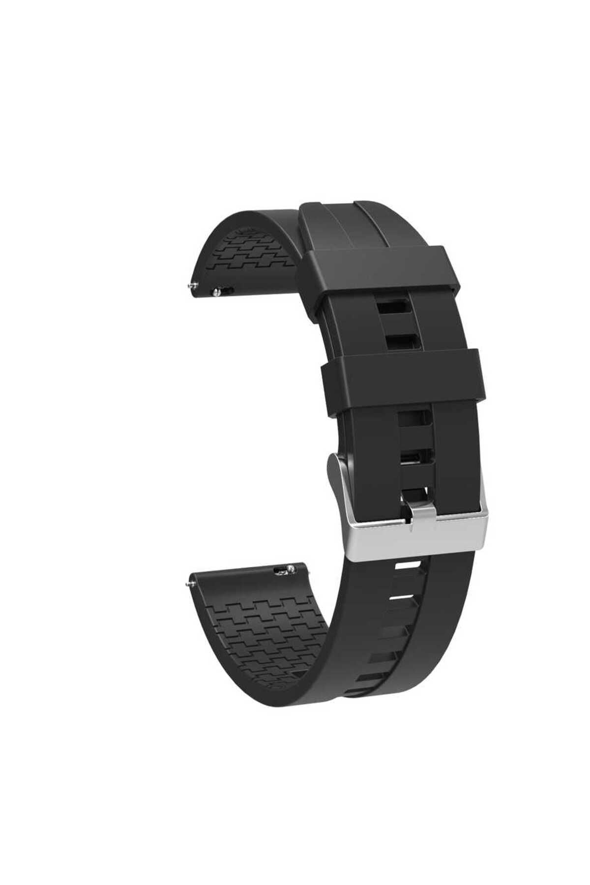 Galaxy Watch Active 2 44mm KRD-23 20mm Uyumlu Zore Kordon-Siyah