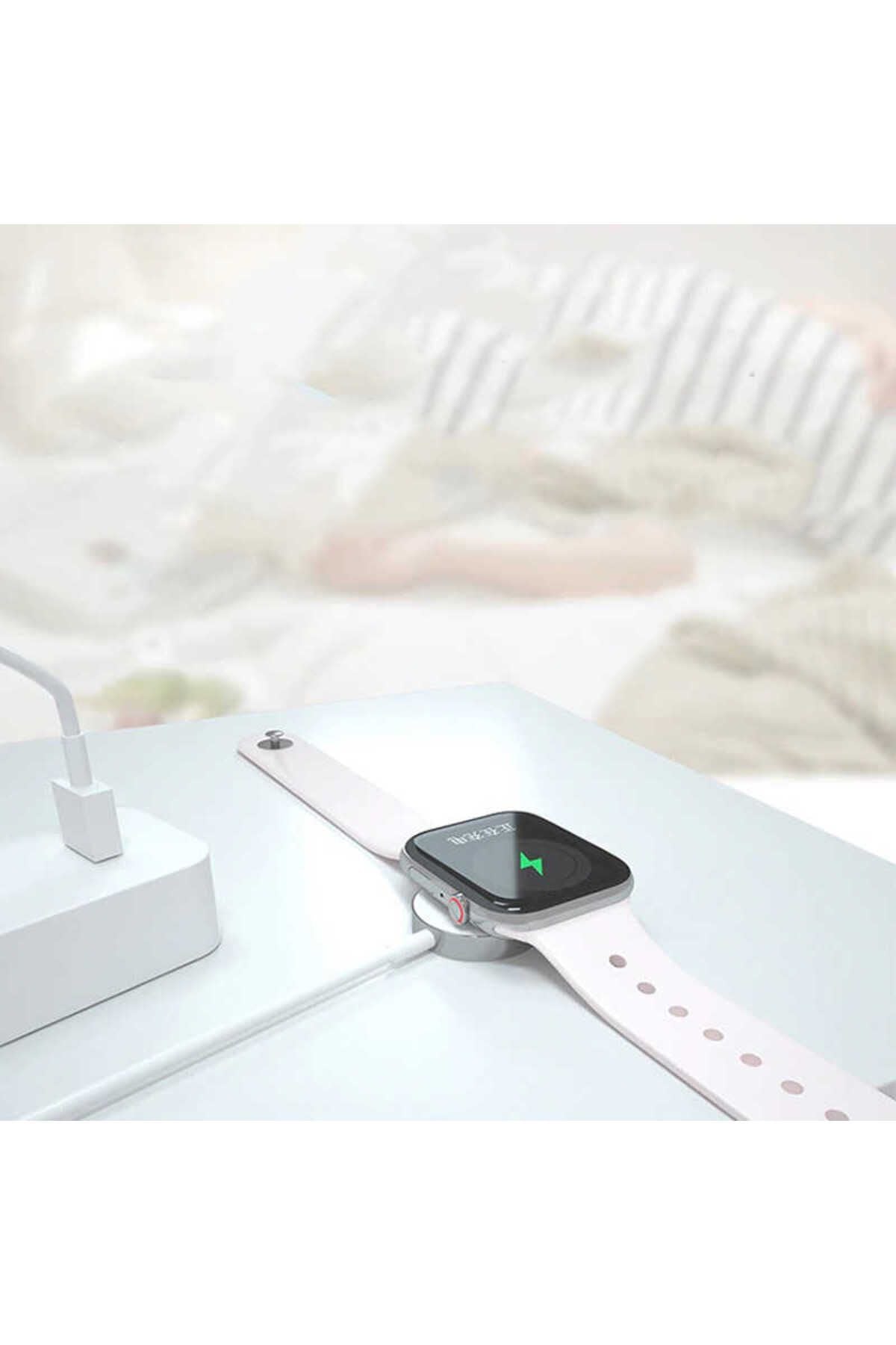 Beyaz Apple Watch Usb Şarj Kablosu-Zore