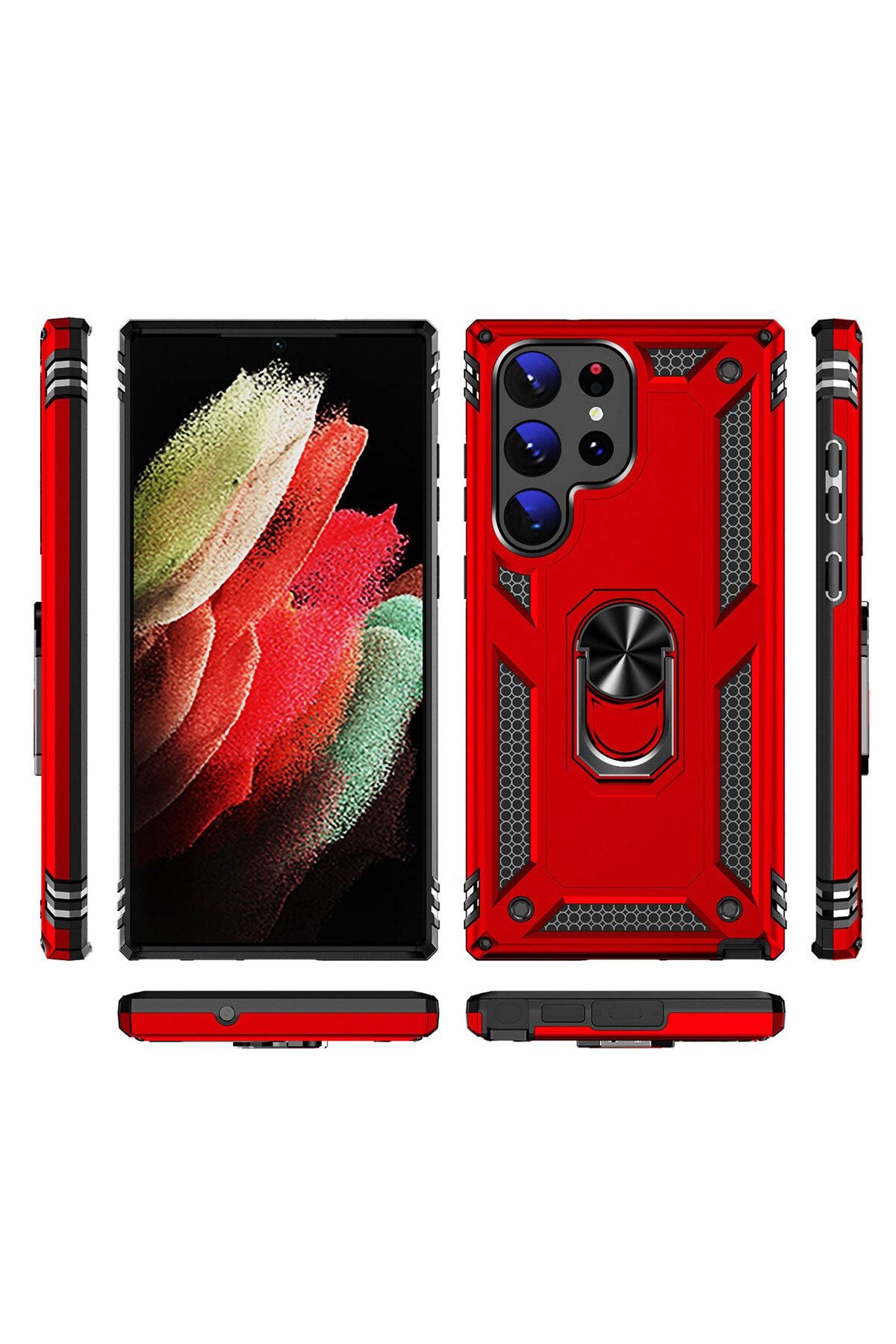 Galaxy S23 Ultra Uyumlu Zore Vega Kılıf-Kırmızı