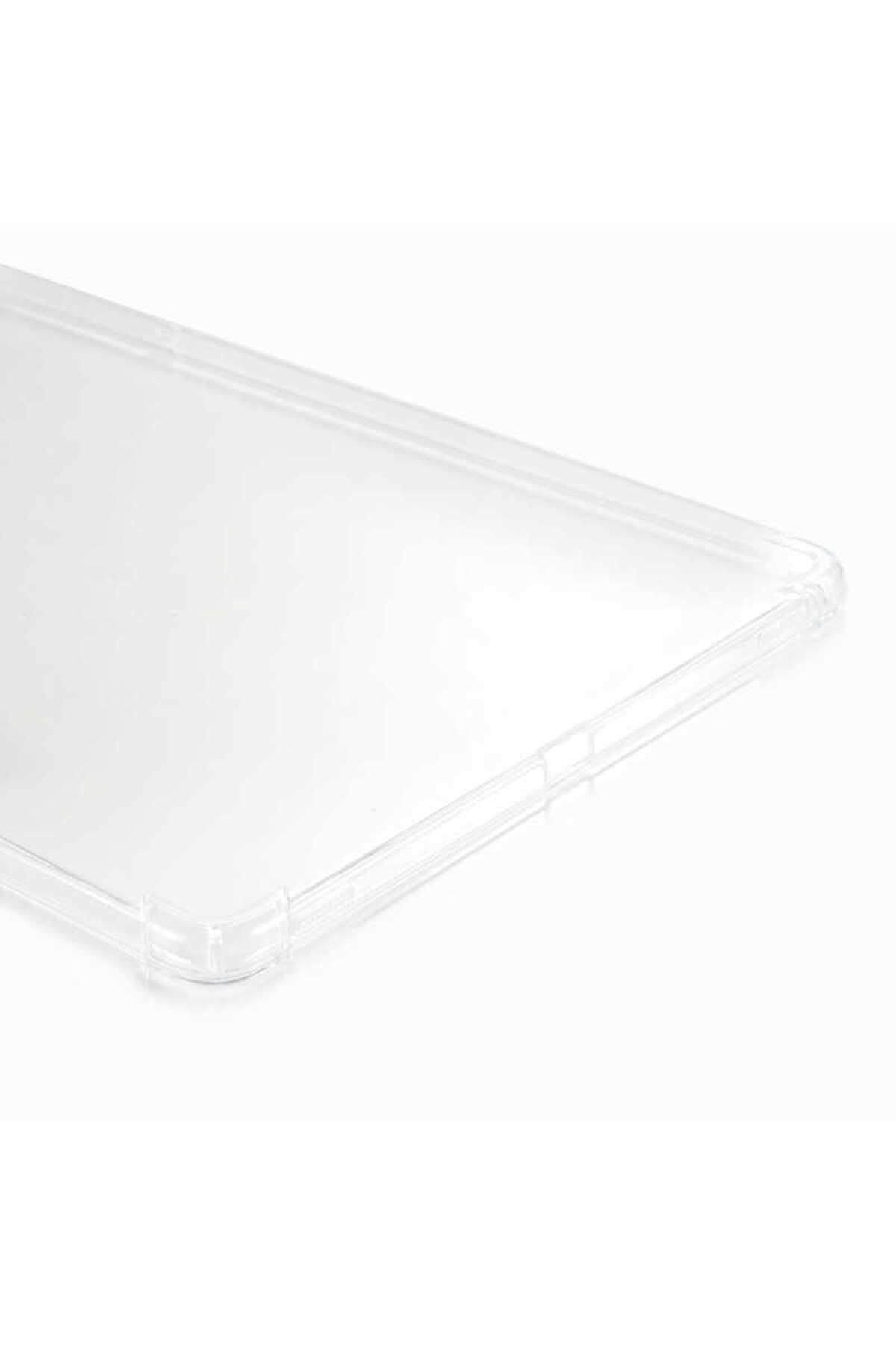 Galaxy Tab S7 Plus T970 Kılıf  Uyumlu Zore Tablet Nitro Anti Shock Silikon Kapak-Renksiz