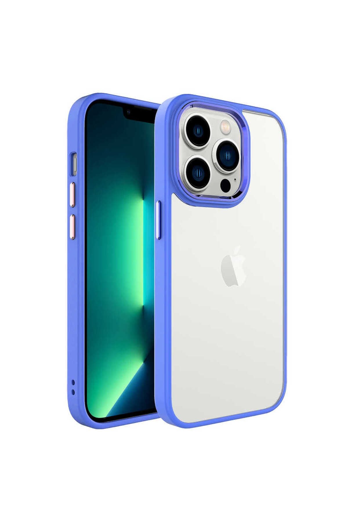 iPhone 14 Pro Uyumlu Zore Krom Kılıf-Lavendery Gray