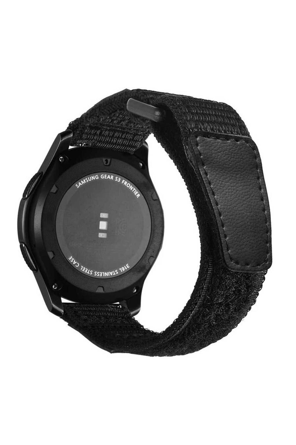 Galaxy Watch 46mm (22mm) Magic Nylon Zore Kordon-Siyah