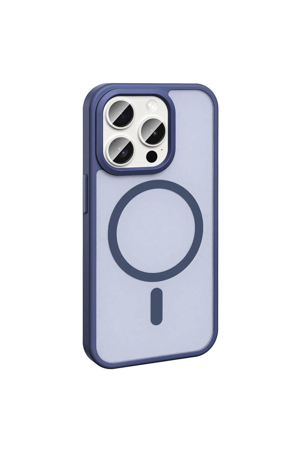 iPhone 15 Pro Kılıf Magsafe Şarj Özellikli Mat Arka Yüzey Zore Sio Kapak-Gri