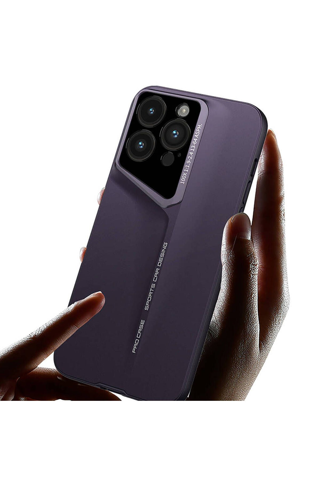 Apple iPhone 14 Pro Max Kılıf Ultra İnce Kamera Korumalı Sert Rubber Zore Procase Kapak-Derin Mor