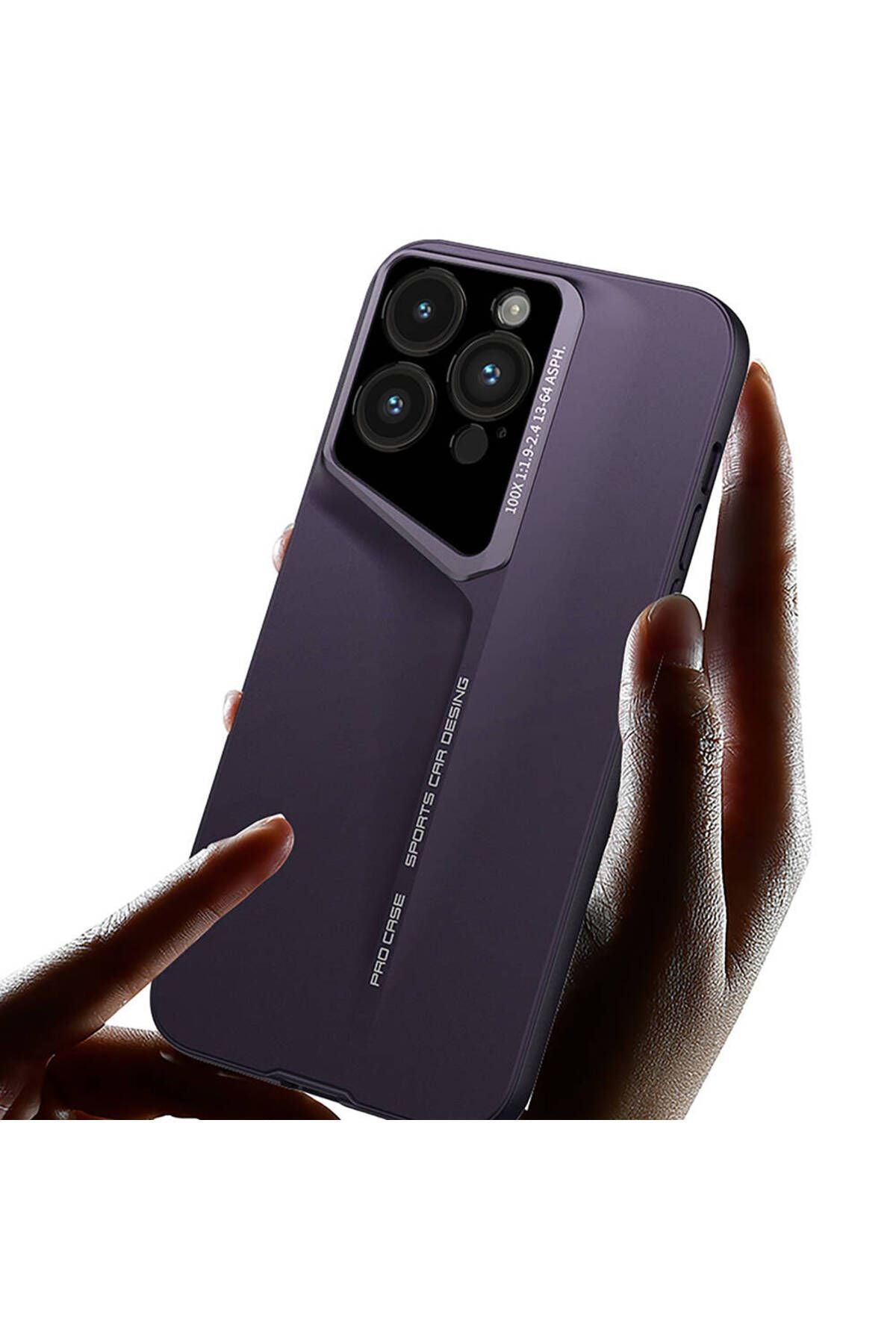 Apple iPhone 14 Pro Max Kılıf Ultra İnce Kamera Korumalı Sert Rubber Zore Procase Kapak-Derin Mor