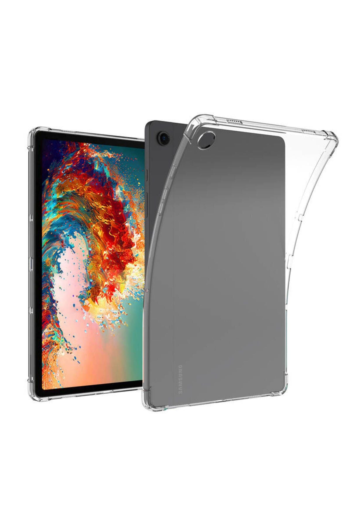 Galaxy Tab A9 Plus Kılıf  Uyumlu Zore Tablet Nitro Anti Shock Silikon Kapak-Renksiz