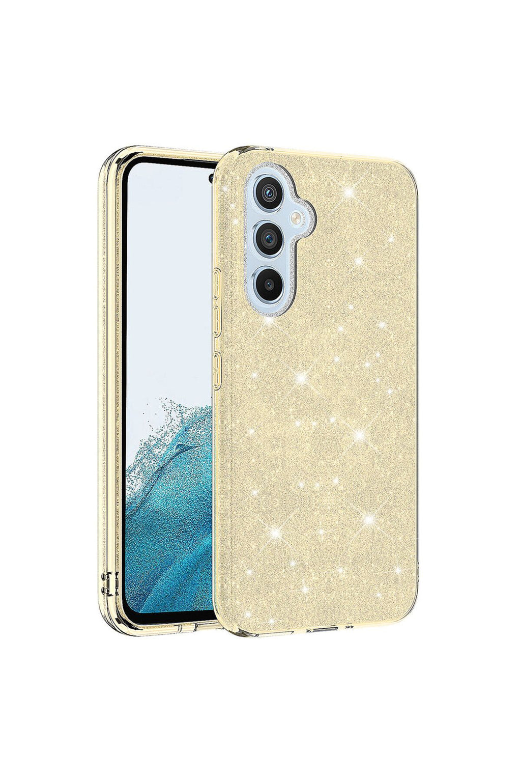 Galaxy A34 Kılıf RNTC Shining Silikon - Gümüş