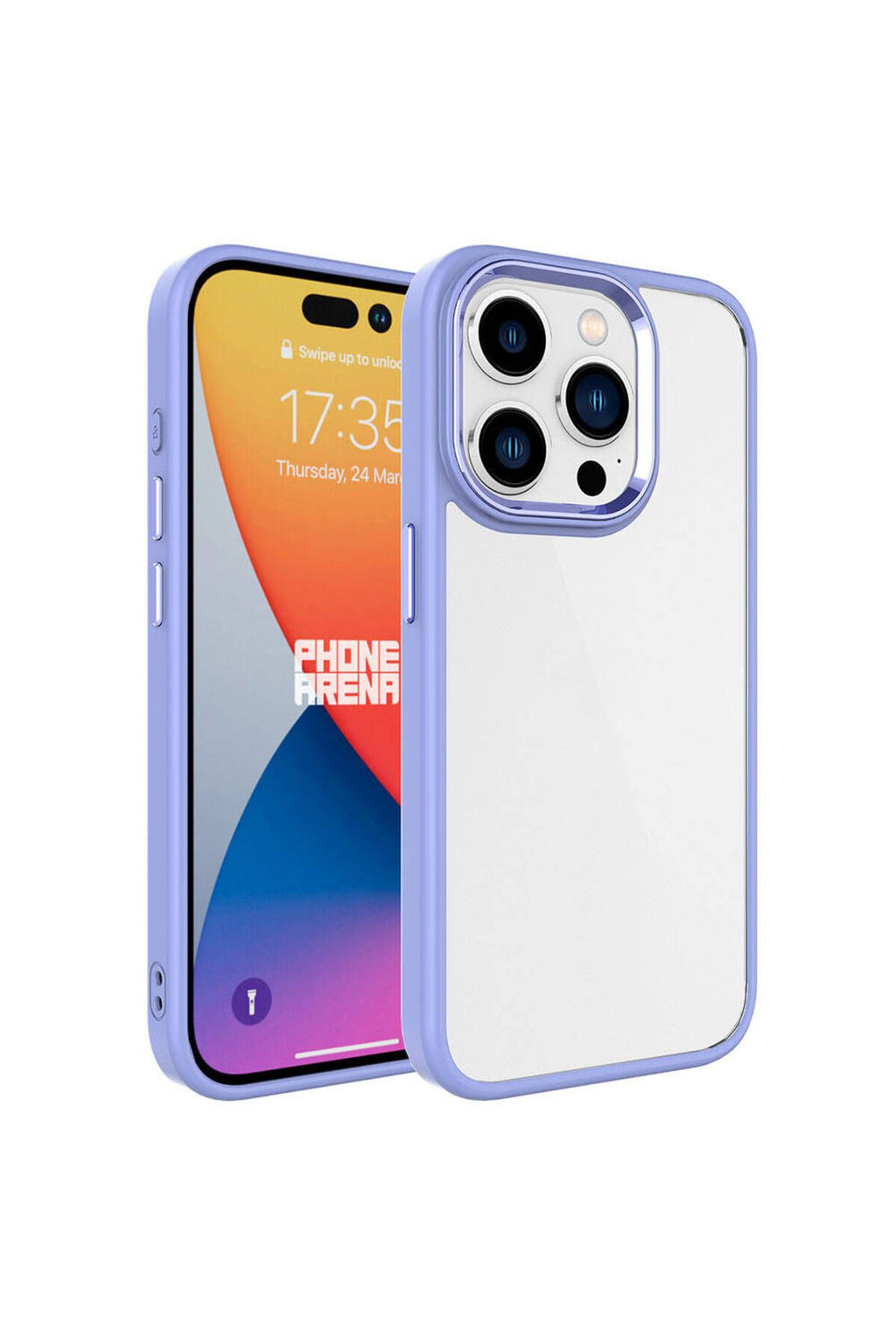 iPhone 15 Pro Max Uyumlu Zore Krom Kılıf-Lila
