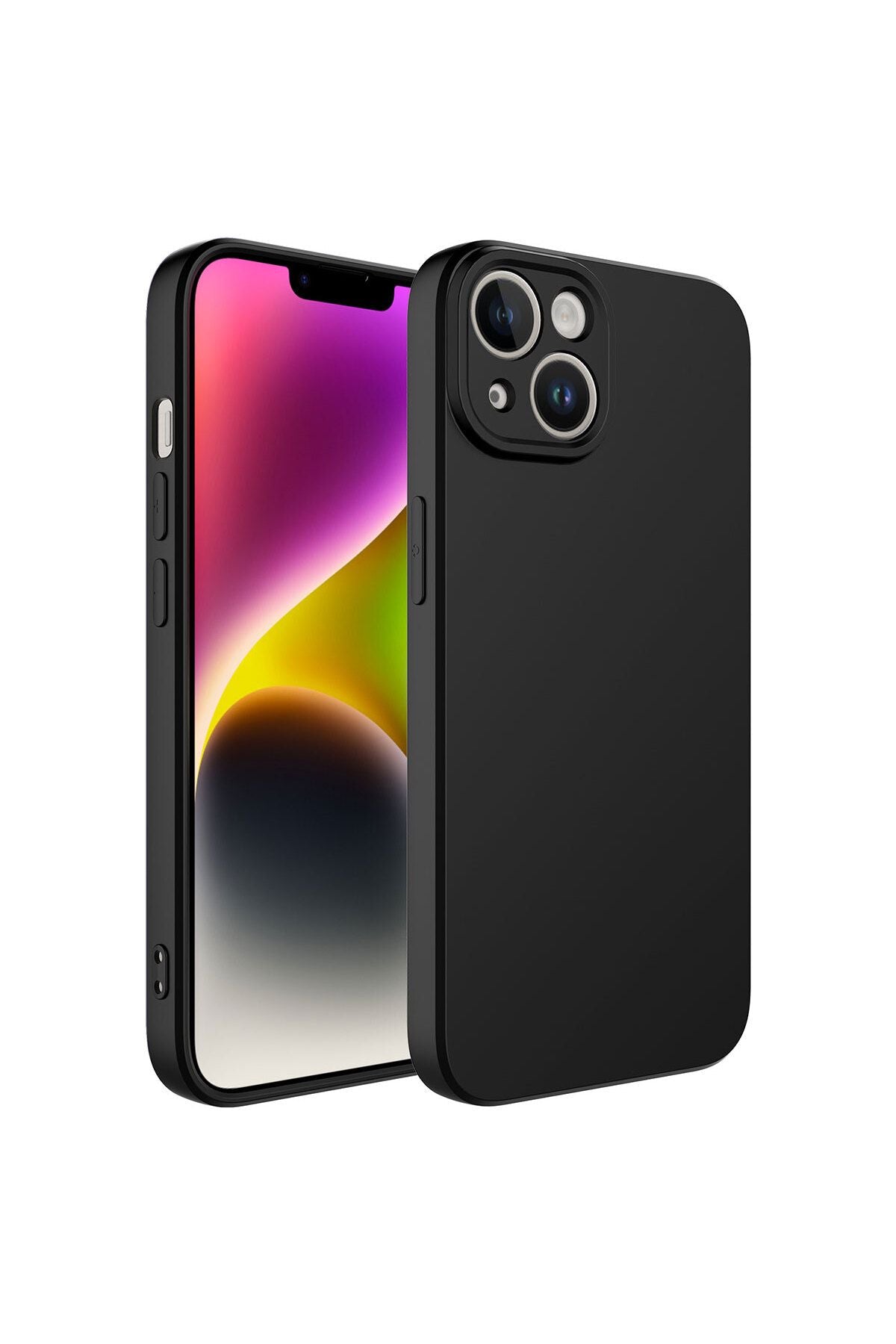 iPhone 14 Uyumlu CSM Zore Kamera Korumalı Mara Lansman Kılıf-Siyah