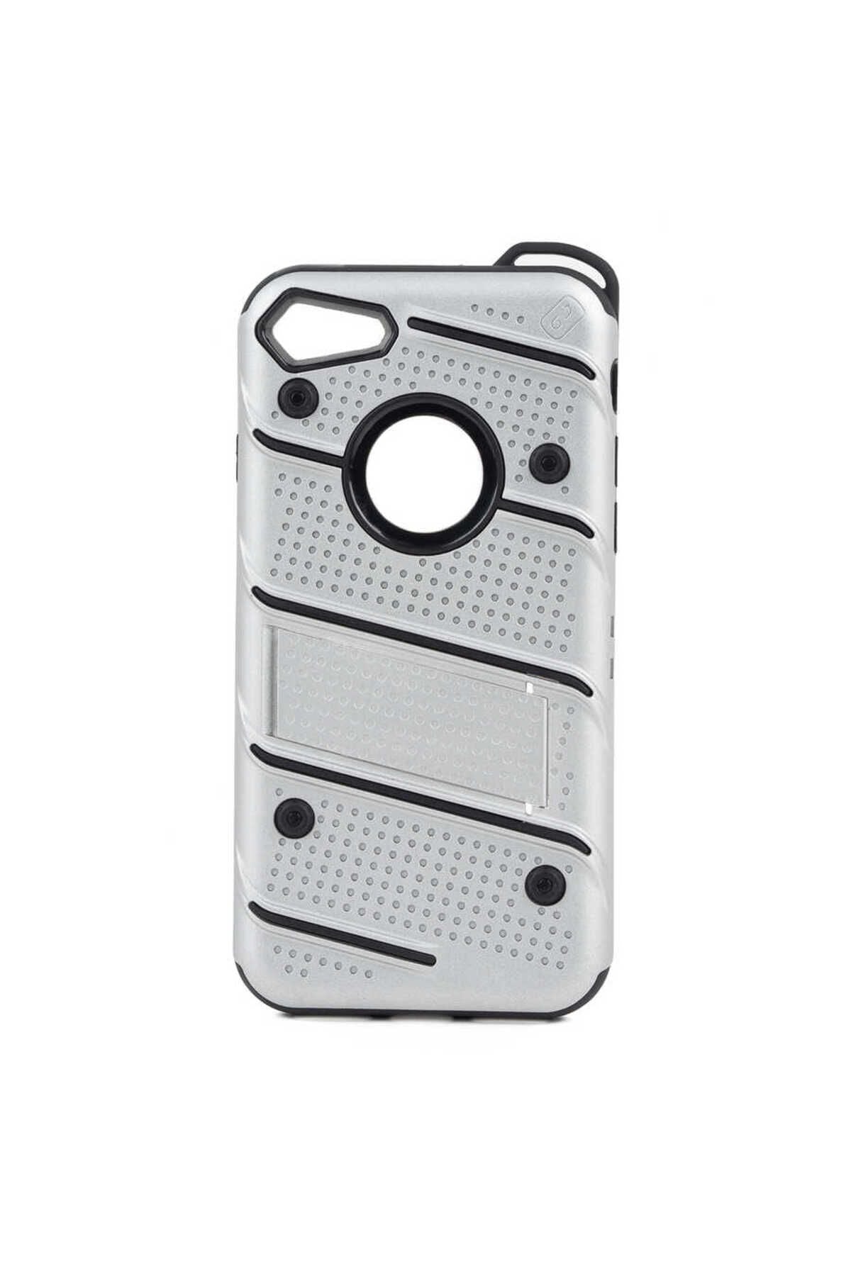 iPhone SE 2020 Kılıf Zore İron Kapak - Gri