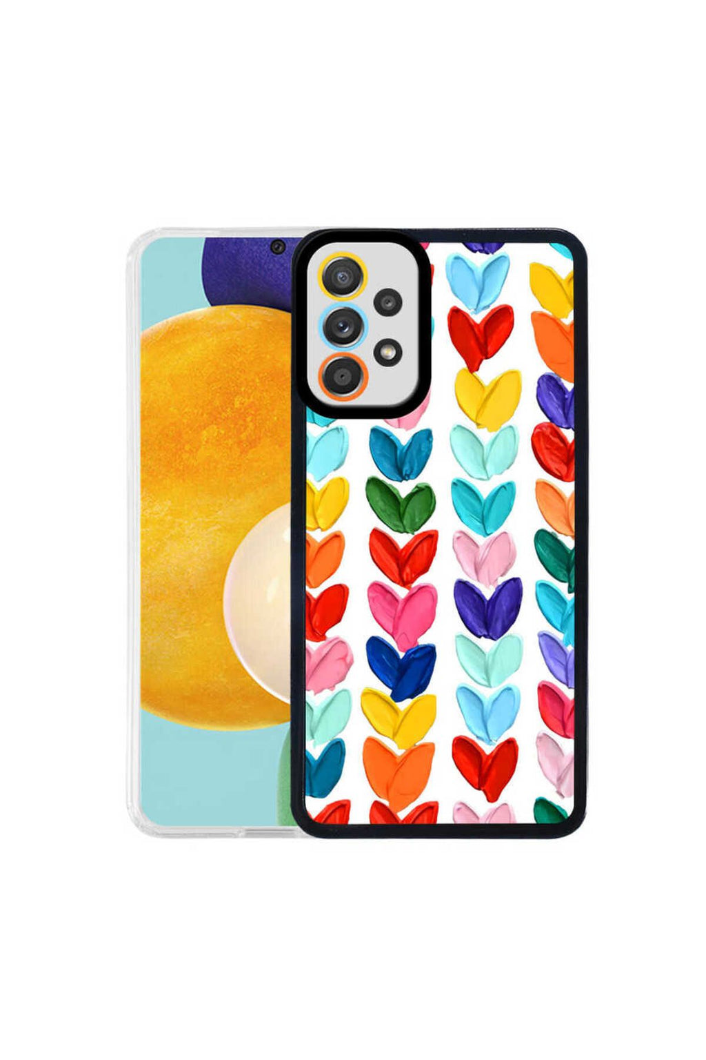 Galaxy A52 Kılıf Zore M-Fit Desenli Kapak - Heart No6