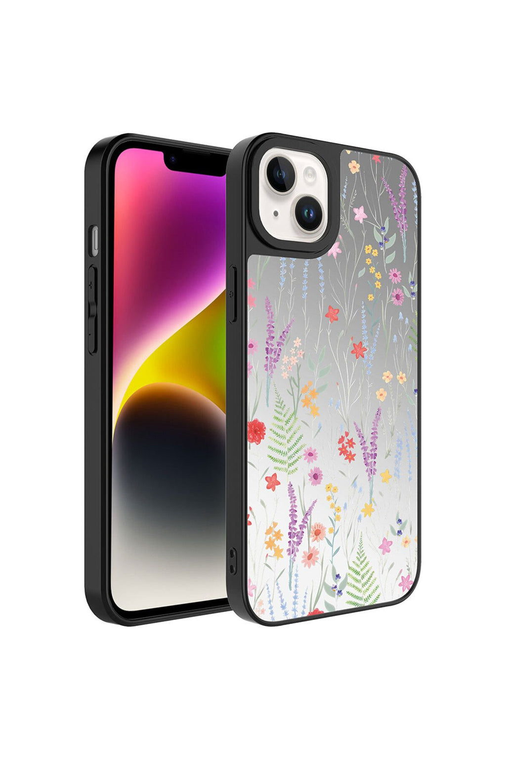 iPhone 14 Uyumlu Aynalı Desenli Kamera Korumalı Parlak Zore Mirror Kılıf-Dallar