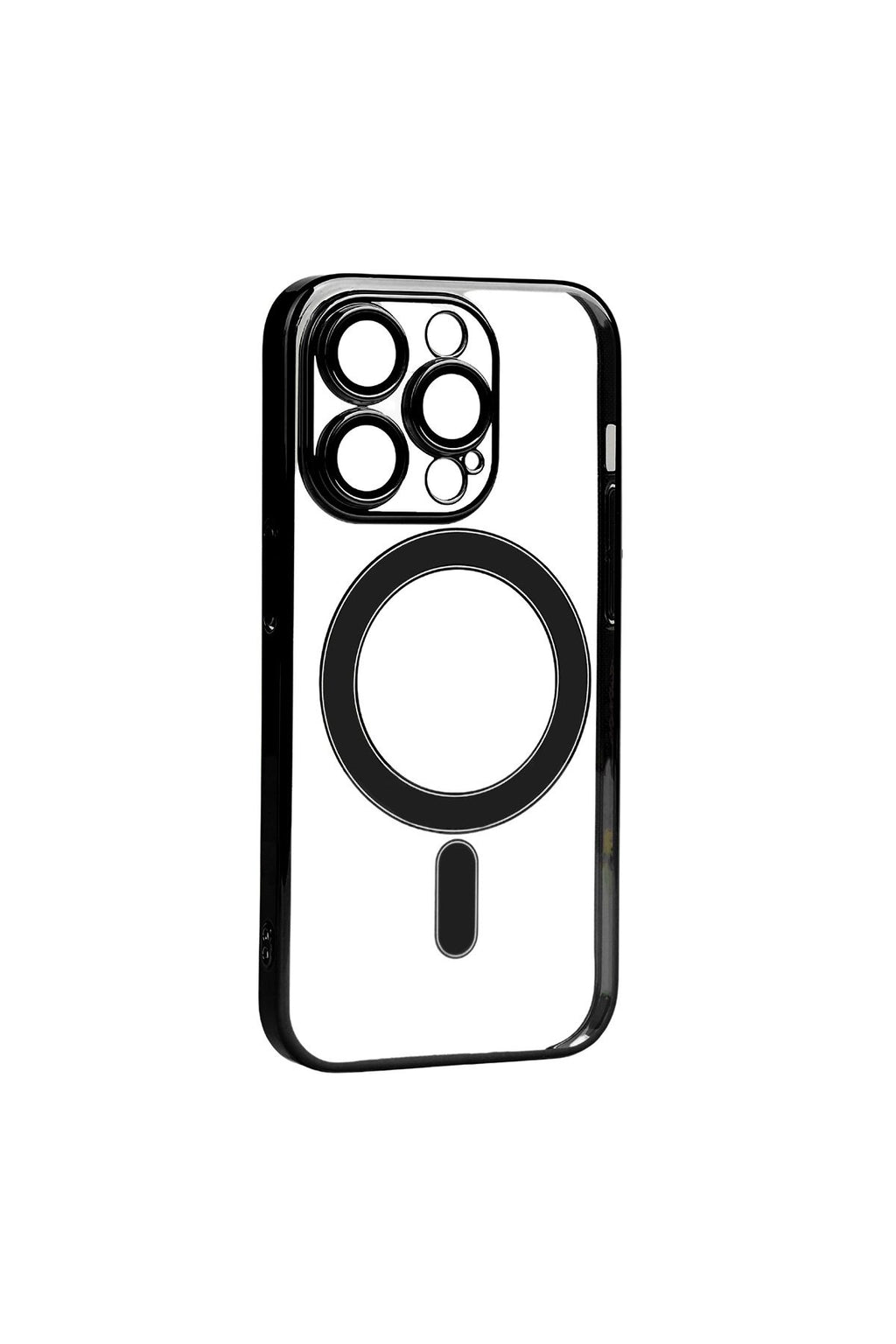 iPhone 14 Pro Uyumlu Kamera Korumalı Magsafe Sert PC Zore Porto Kılıf-Siyah