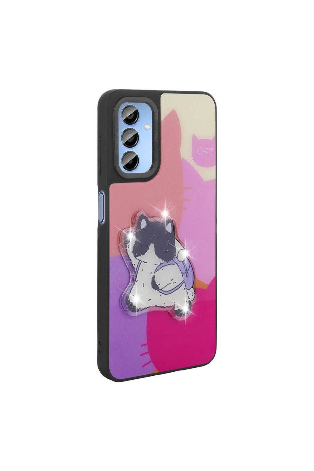 Galaxy A15 Kılıf Parlayan Kabartmalı İkonik Figürlü Zore Amas Silikon Kapak - Beyaz