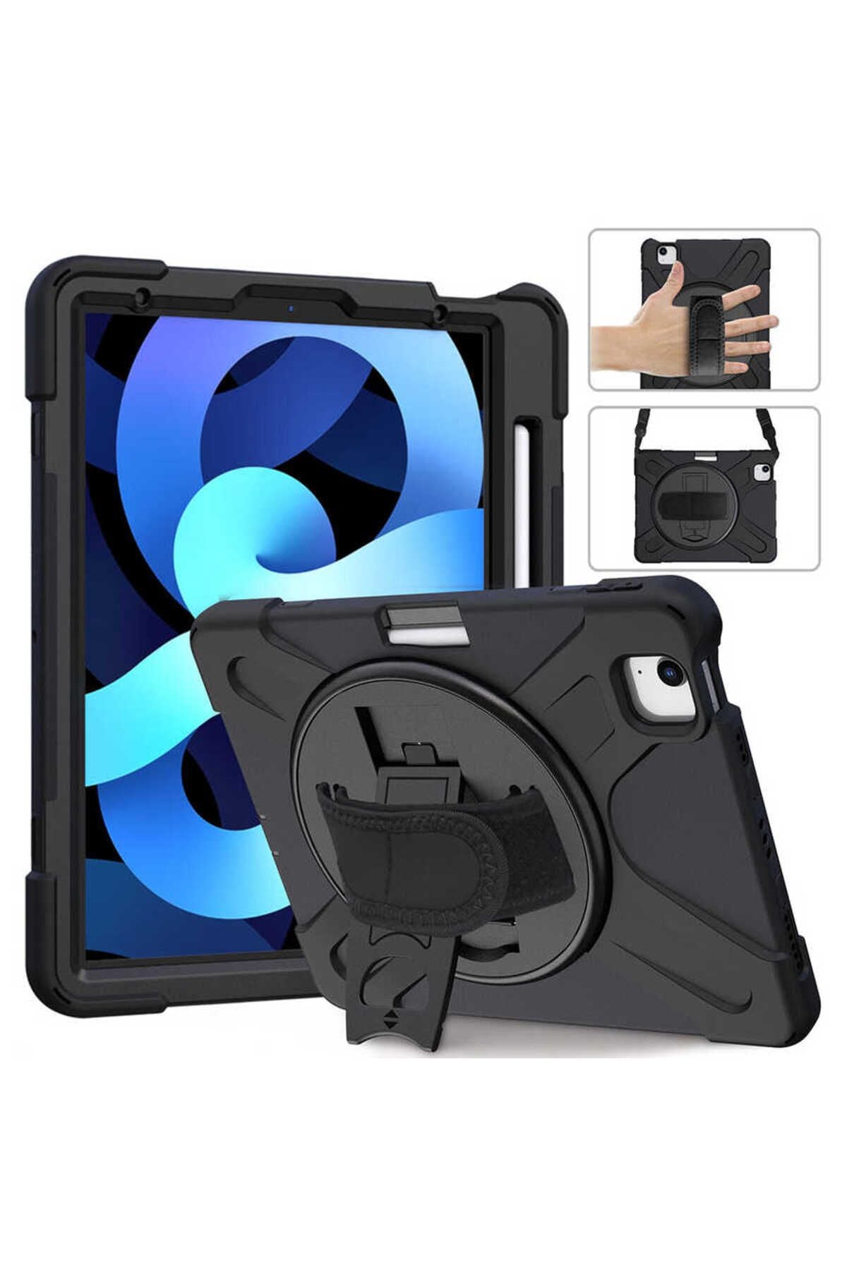 iPad Air 10.9 2022 (5.Nesil) Zore Defender Tablet Silikon - Siyah