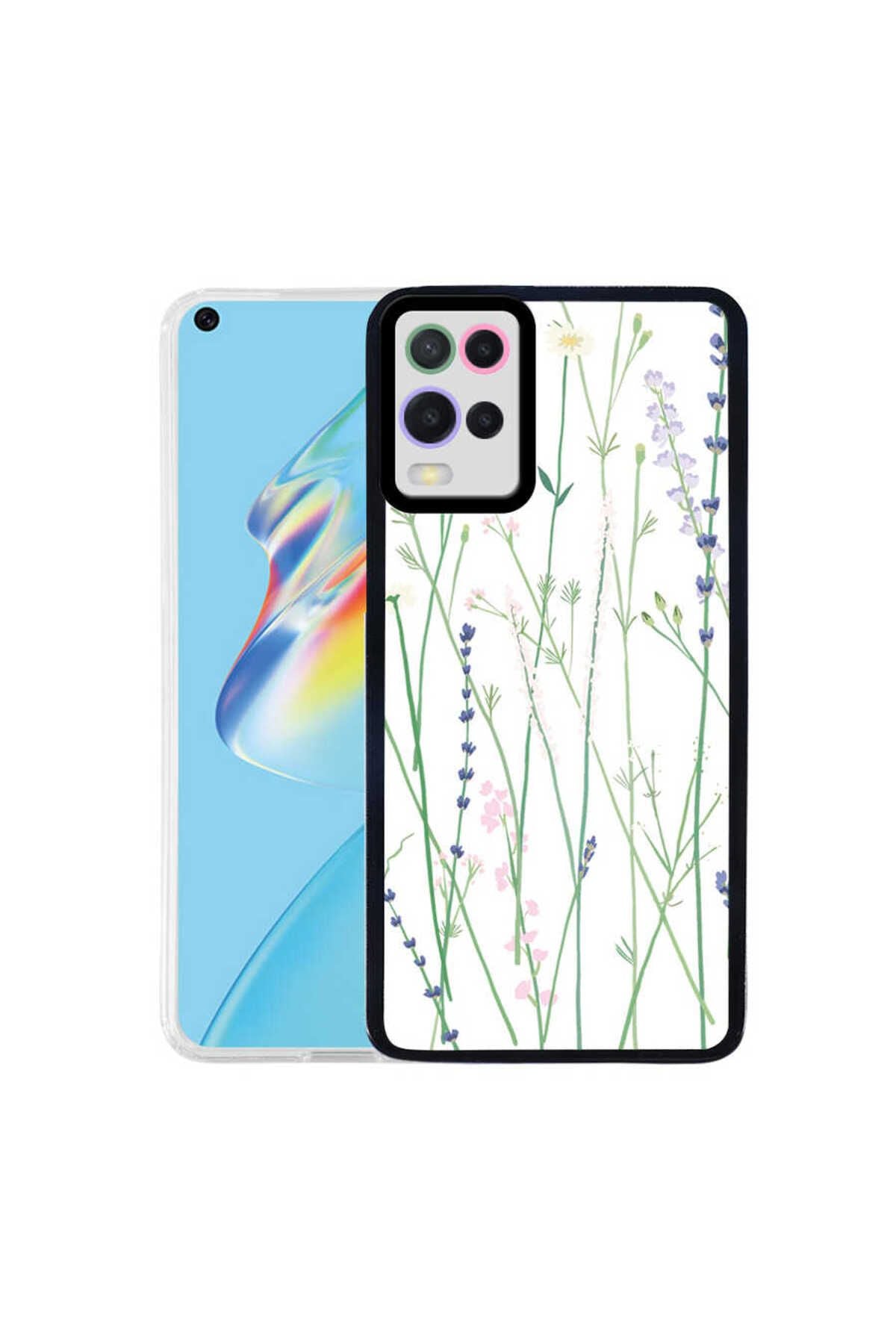 A54 4G Kılıf Zore M-Fit Desenli Kapak - Flower No4