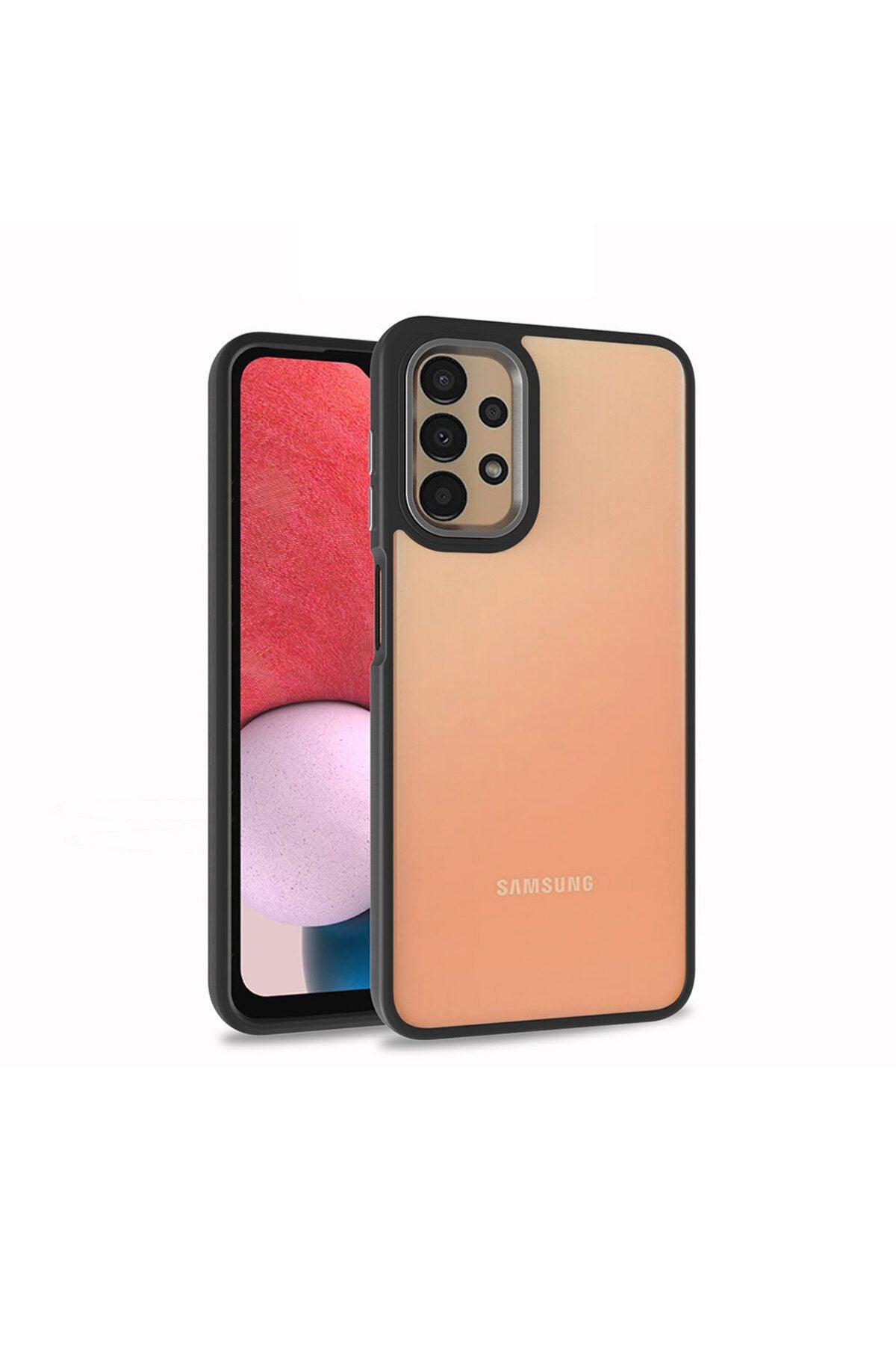 Galaxy A13 4G Kılıf Zore Flora Kapak - Siyah