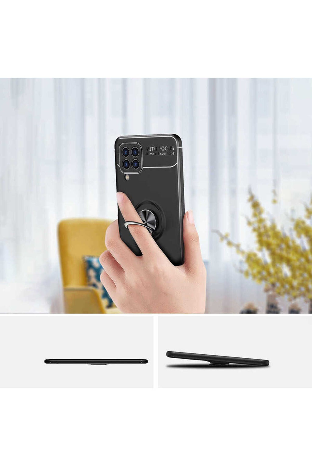 Galaxy A22 4G Kılıf Zore Ravel Silikon Kapak - Mavi