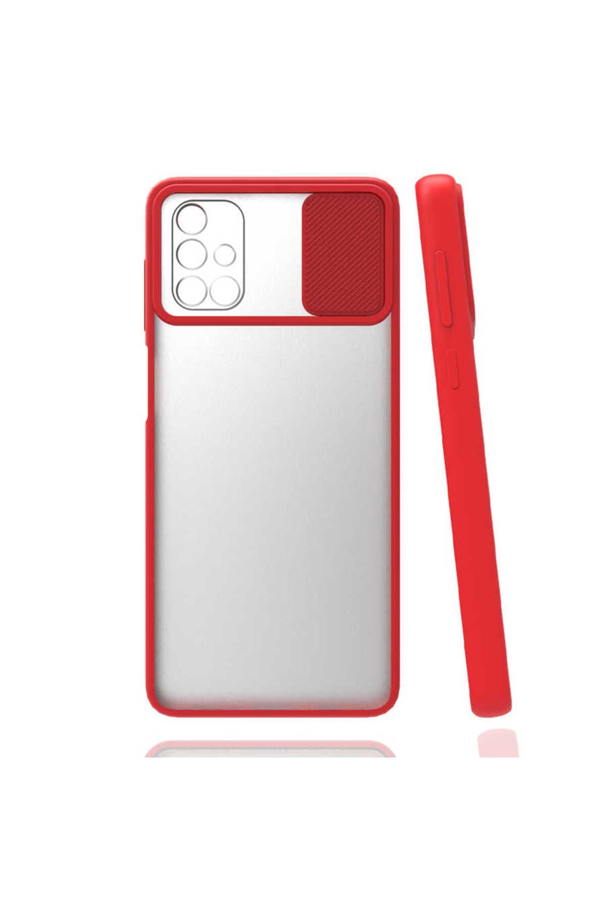 Galaxy A51 Kılıf Zore Lensi Kapak - Kırmızı