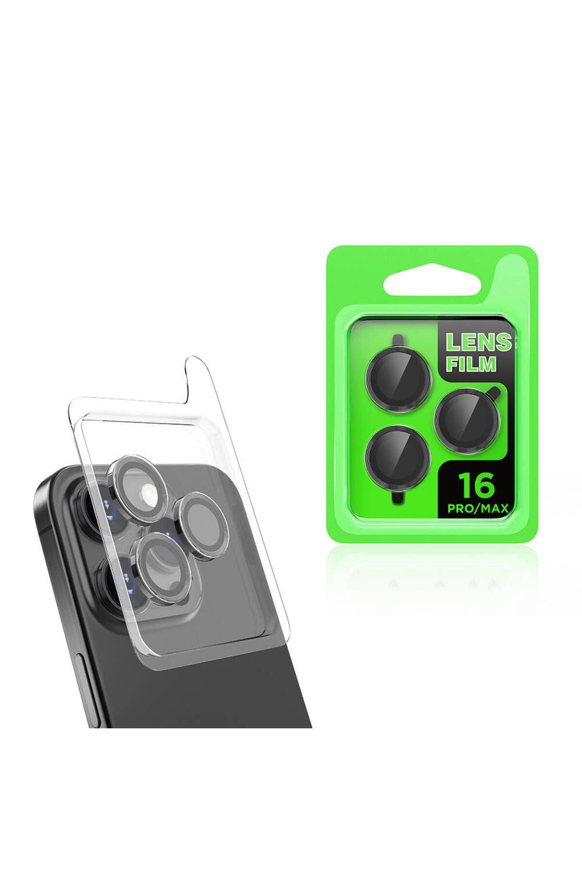 Apple iPhone 16 Pro Zore CL-07 Kamera Lens Koruyucu-Siyah