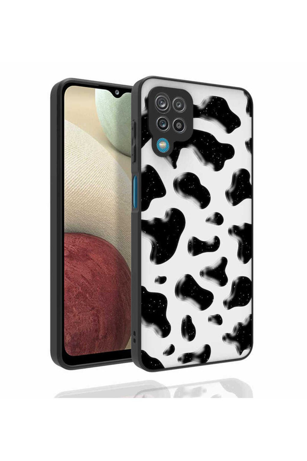 Galaxy A12 Kılıf Desenli Kamera Korumalı Parlak Zore Nora Kapak - NO2