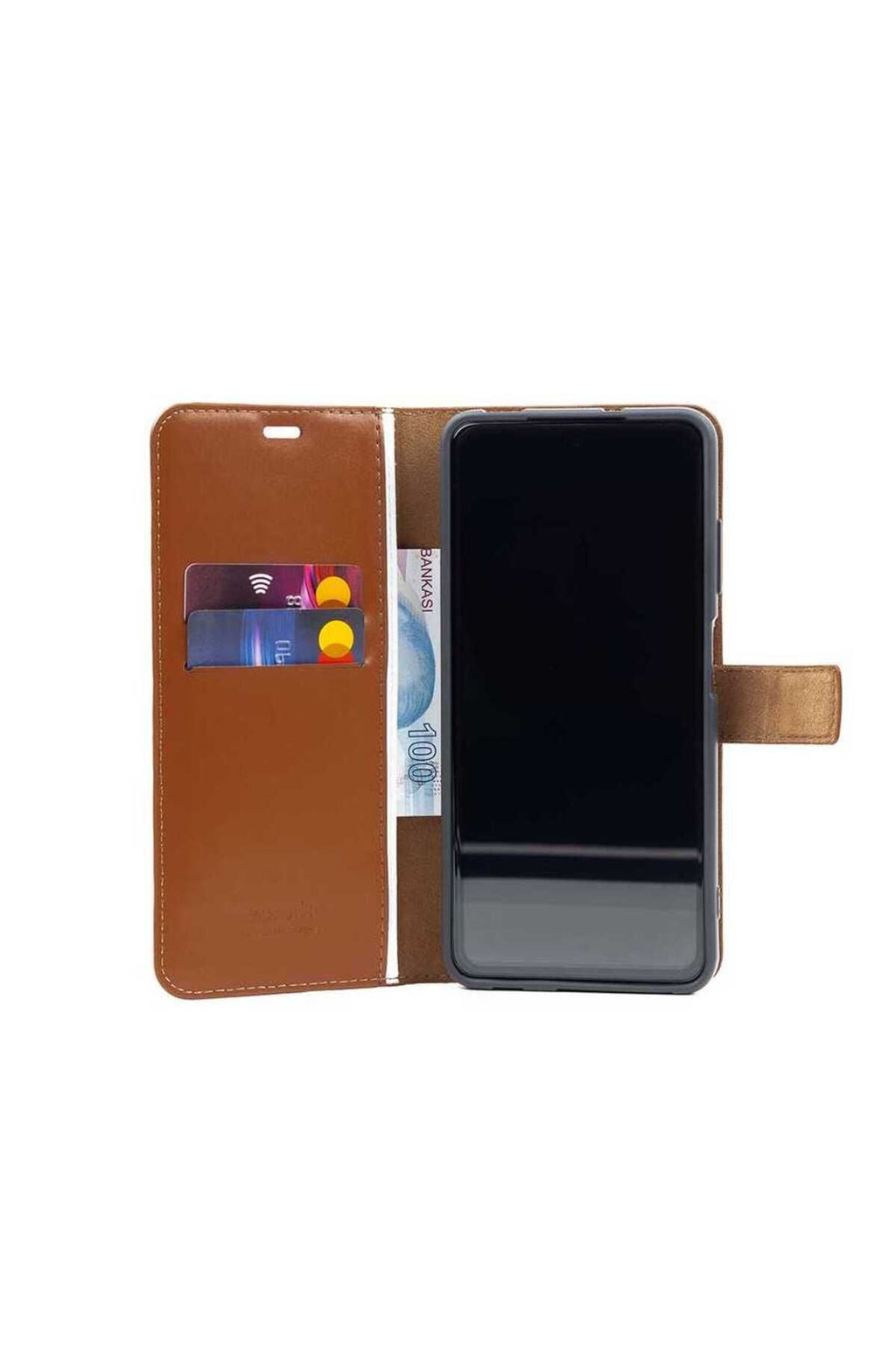 Galaxy A23 Kılıf Zore Kar Deluxe Kapaklı Kılıf - Siyah