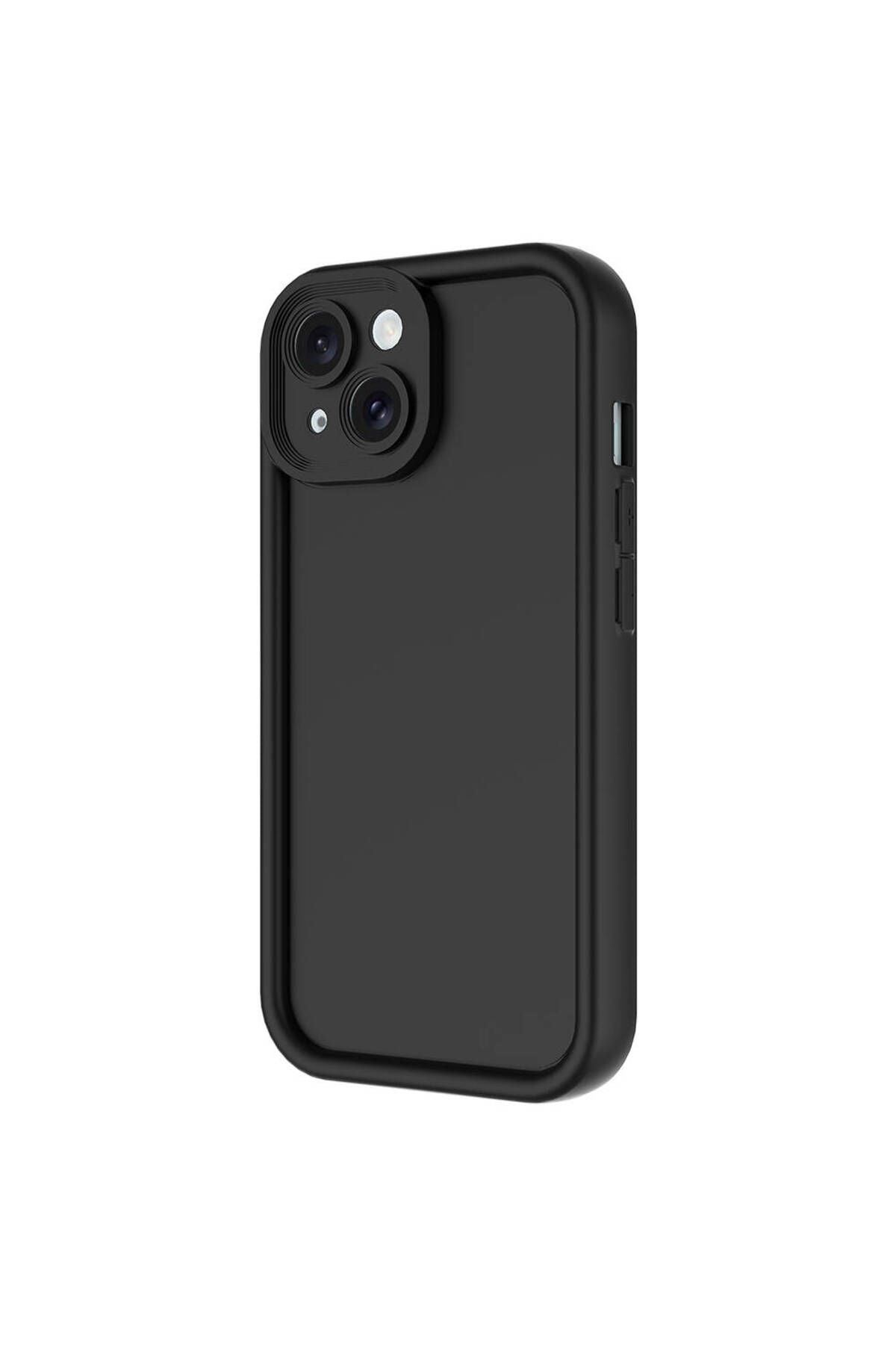 iPhone 15 Uyumlu DSB Kılıf Kamera Korumalı Zore Ananas Kapak-Siyah