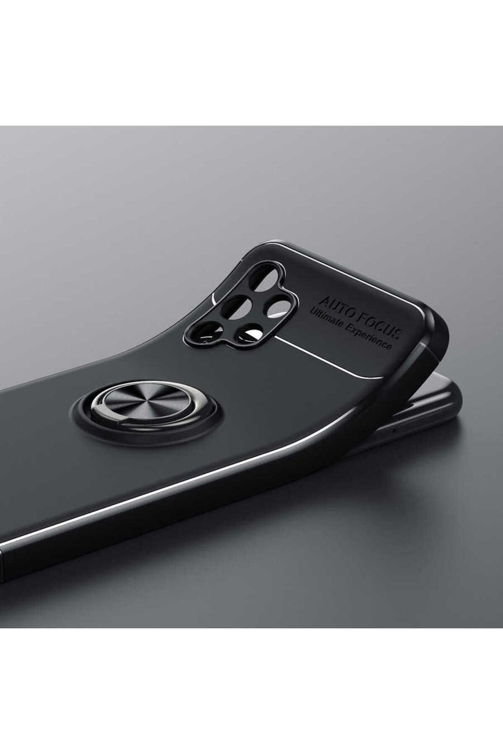 Galaxy A13 4G Kılıf SVL Ravel Silikon Kapak - Siyah-Mavi