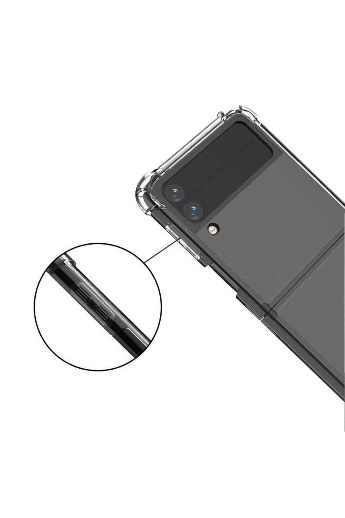 Galaxy Z Flip 3 Uyumlu Zore Nitro Anti Shock Silikon-Renksiz