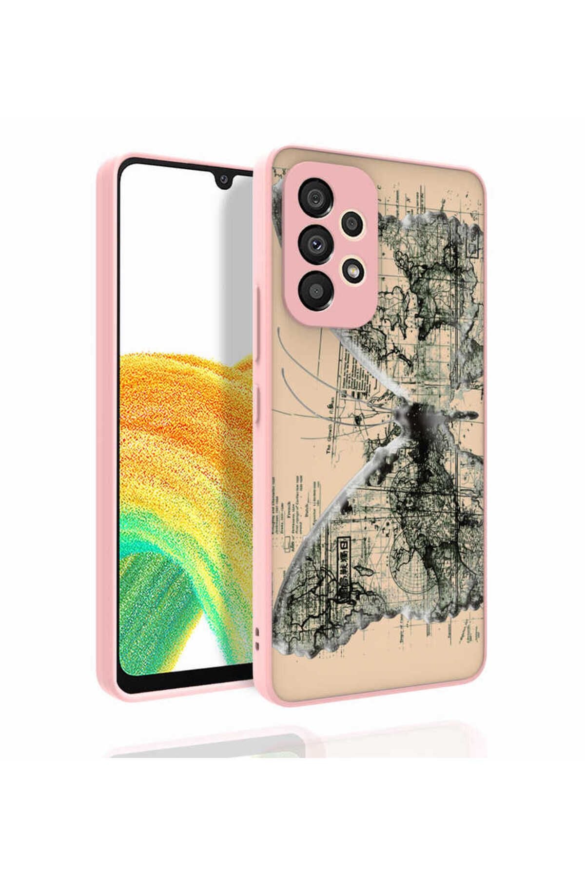 Galaxy A53 5G Kılıf Desenli Kamera Korumalı Parlak Zore Nora Kapak - NO4