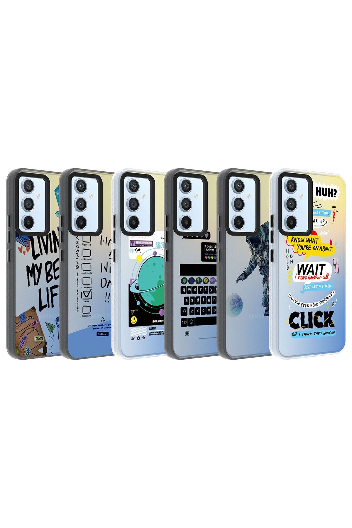 Galaxy A14 Kılıf Desenli Zore Dragon Sert Kapak - Astronot